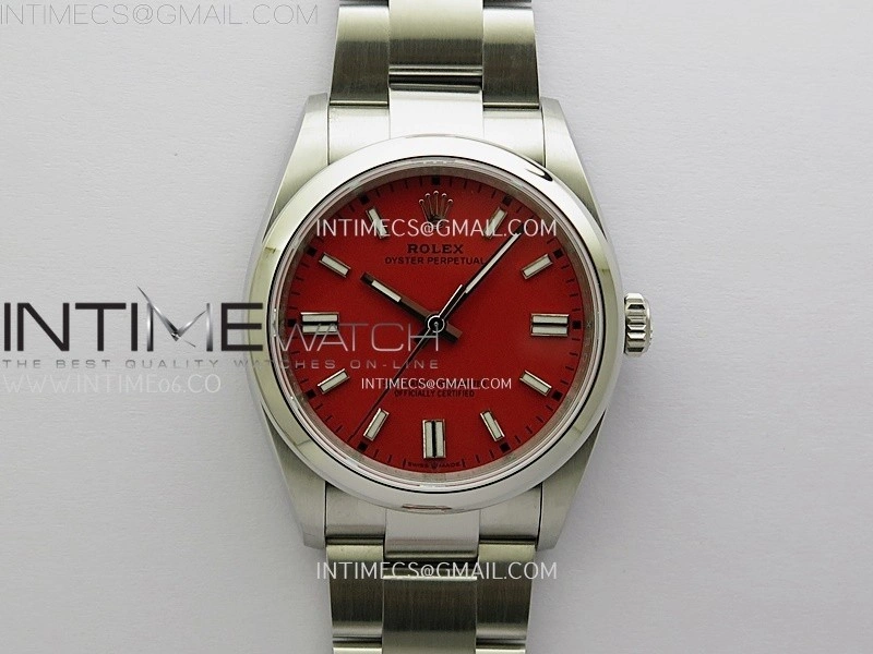 Oyster Perpetual 36mm 126000 904L VSF 1:1 Best Edition Red Dial on 904L SS Bracelet VS3230