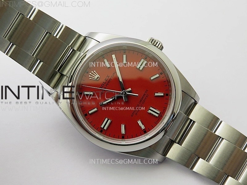 Oyster Perpetual 36mm 126000 904L VSF 1:1 Best Edition Red Dial on 904L SS Bracelet VS3230