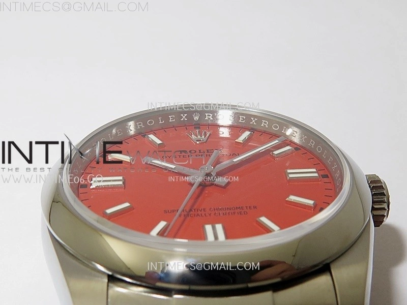 Oyster Perpetual 36mm 126000 904L VSF 1:1 Best Edition Red Dial on 904L SS Bracelet VS3230