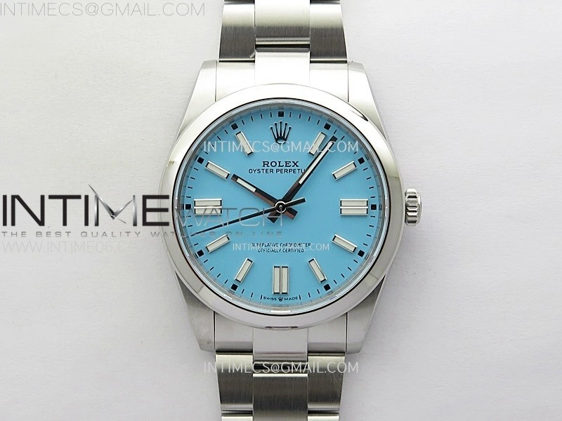 Oyster Perpetual 41mm 124300 904L VSF 1:1 Best Edition Ice Blue Dial on SS Bracelet VS3230