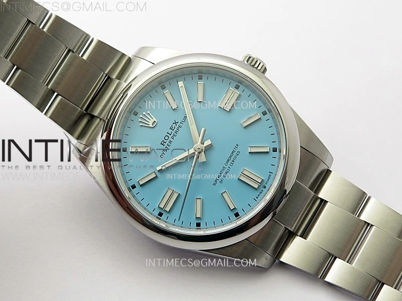 Oyster Perpetual 41mm 124300 904L VSF 1:1 Best Edition Ice Blue Dial on SS Bracelet VS3230