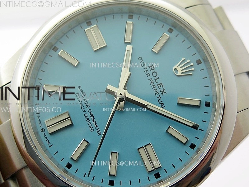 Oyster Perpetual 41mm 124300 904L VSF 1:1 Best Edition Ice Blue Dial on SS Bracelet VS3230