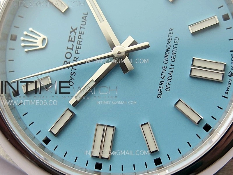 Oyster Perpetual 41mm 124300 904L VSF 1:1 Best Edition Ice Blue Dial on SS Bracelet VS3230