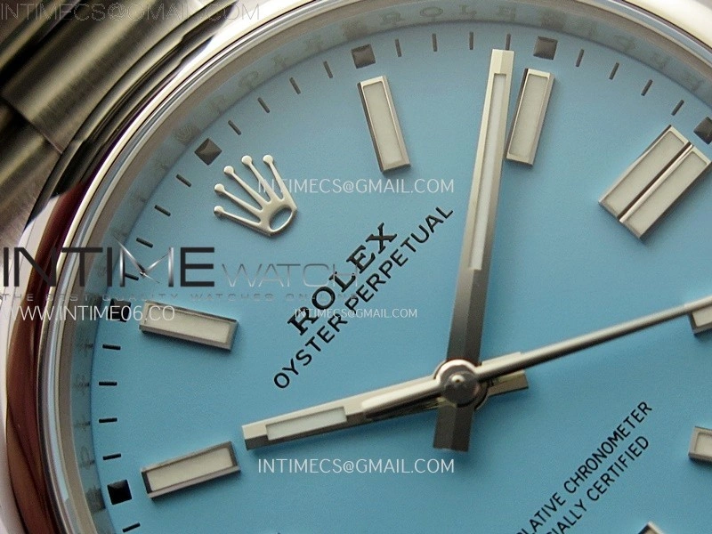 Oyster Perpetual 41mm 124300 904L VSF 1:1 Best Edition Ice Blue Dial on SS Bracelet VS3230