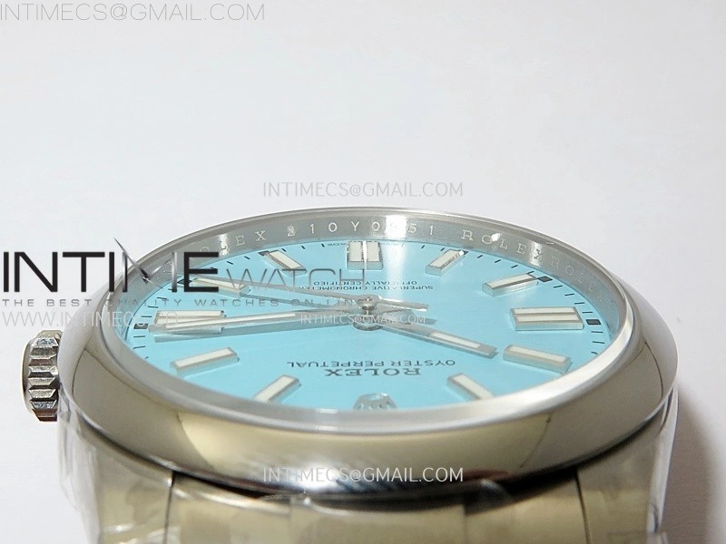 Oyster Perpetual 41mm 124300 904L VSF 1:1 Best Edition Ice Blue Dial on SS Bracelet VS3230