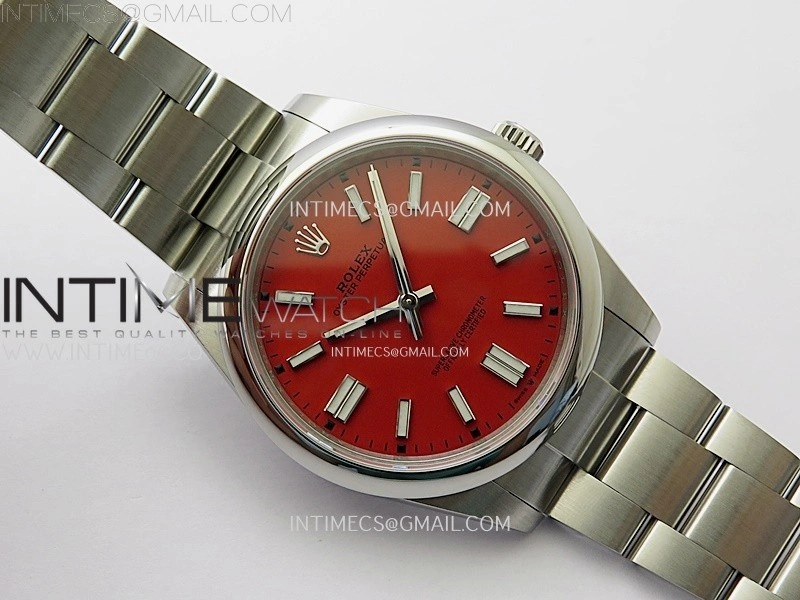 Oyster Perpetual 41mm 124300 904L VSF 1:1 Best Edition Red Dial on 904L SS Bracelet VS3230