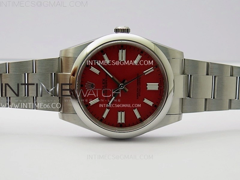 Oyster Perpetual 41mm 124300 904L VSF 1:1 Best Edition Red Dial on 904L SS Bracelet VS3230