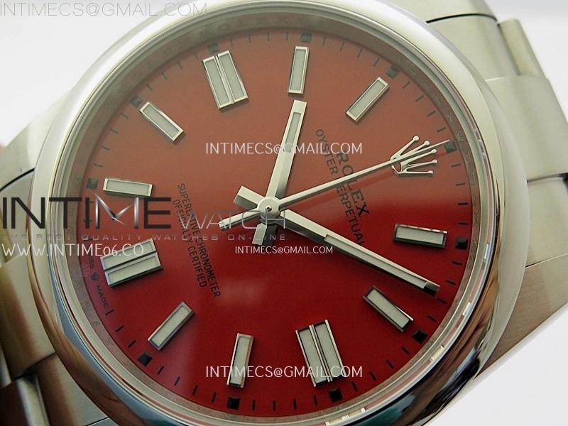 Oyster Perpetual 41mm 124300 904L VSF 1:1 Best Edition Red Dial on 904L SS Bracelet VS3230