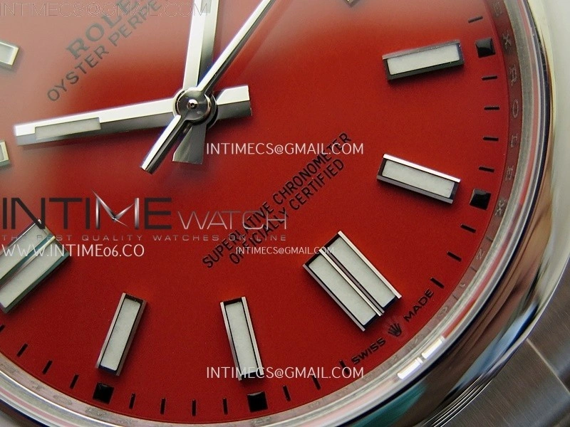 Oyster Perpetual 41mm 124300 904L VSF 1:1 Best Edition Red Dial on 904L SS Bracelet VS3230