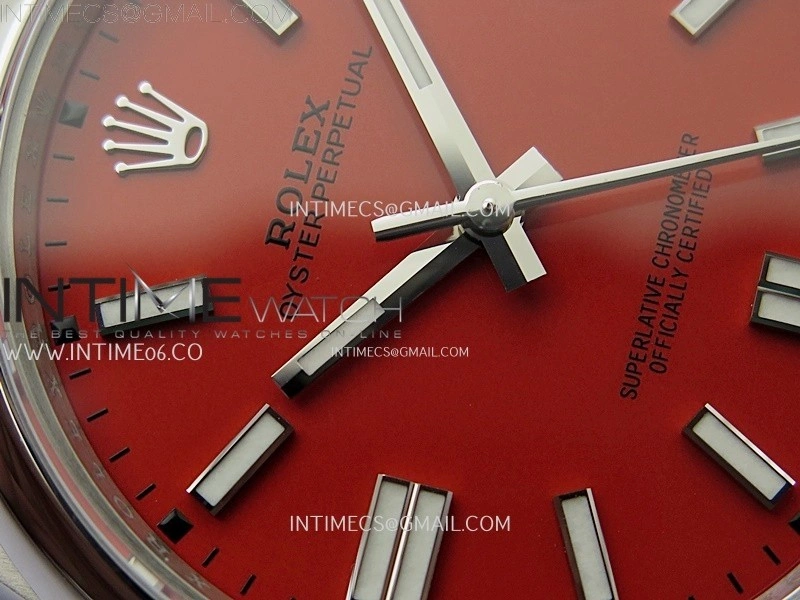Oyster Perpetual 41mm 124300 904L VSF 1:1 Best Edition Red Dial on 904L SS Bracelet VS3230