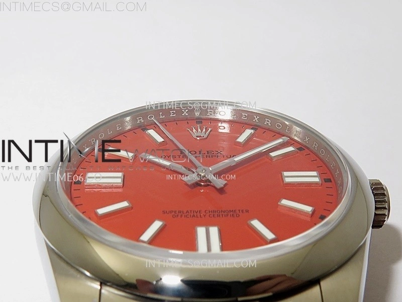 Oyster Perpetual 41mm 124300 904L VSF 1:1 Best Edition Red Dial on 904L SS Bracelet VS3230