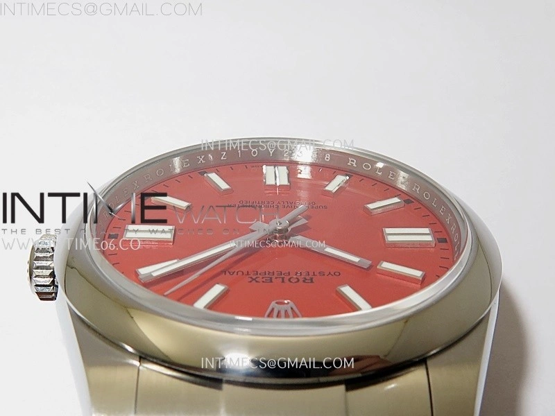 Oyster Perpetual 41mm 124300 904L VSF 1:1 Best Edition Red Dial on 904L SS Bracelet VS3230