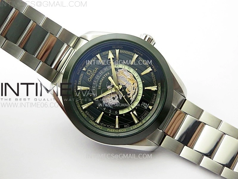 Aqua Terra 150M 43mm 24 VSF 1:1 Best Edition Green Dial on SS Bracelet A8938 Super Clone