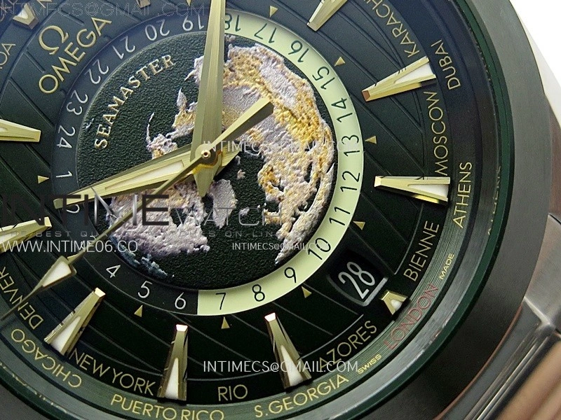 Aqua Terra 150M 43mm 24 VSF 1:1 Best Edition Green Dial on SS Bracelet A8938 Super Clone