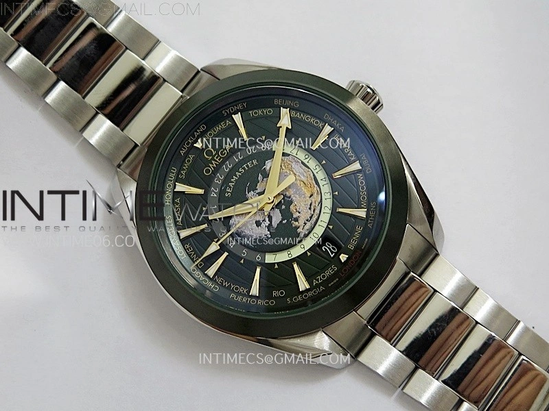 Aqua Terra 150M 43mm 24 VSF 1:1 Best Edition Green Dial on SS Bracelet A8938 Super Clone