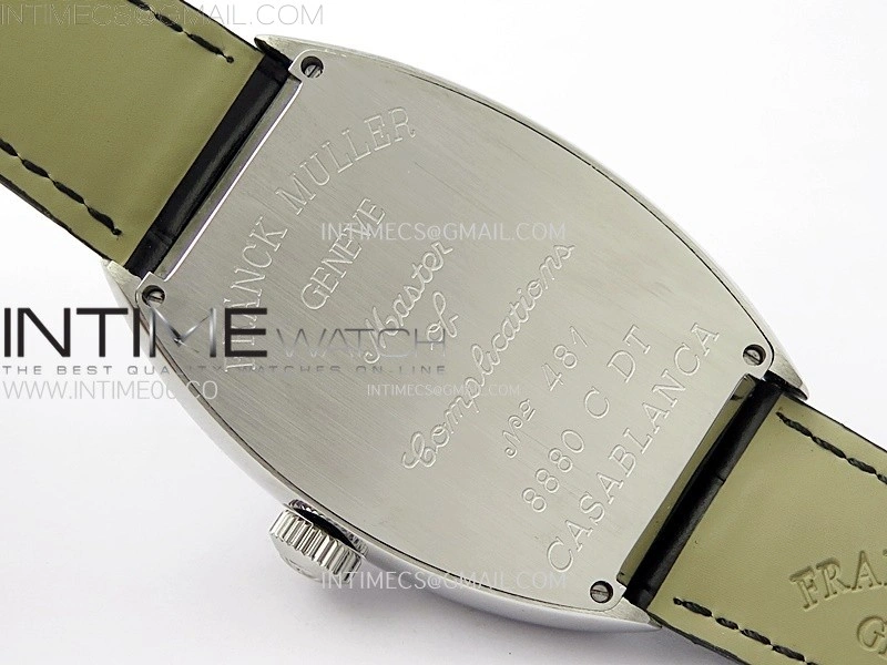 Crazy Hours Real Jumping Hour SS ABF White Dial White Markers on Black Leather Strap A23J