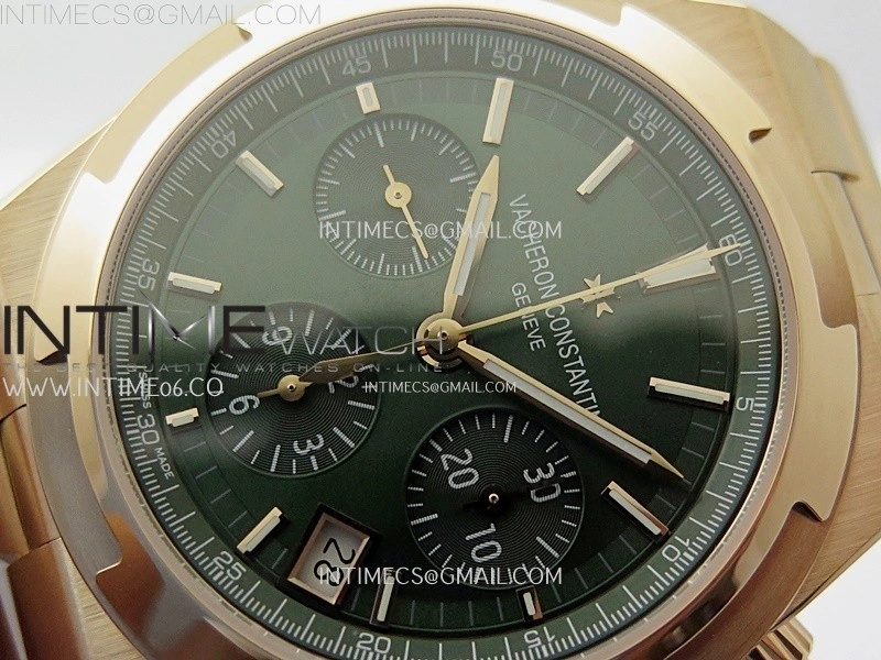 Overseas 4520V RG 8F Best Edition Green Dial On RG Bracelet A7750 Modified to A5200