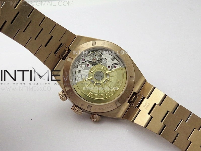 Overseas 4520V RG 8F Best Edition Green Dial On RG Bracelet A7750 Modified to A5200
