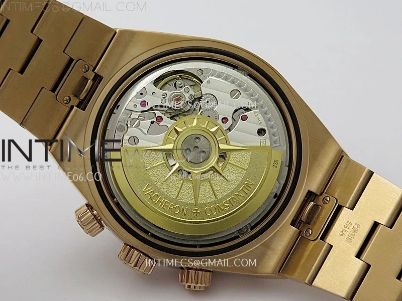 Overseas 4520V RG 8F Best Edition Green Dial On RG Bracelet A7750 Modified to A5200