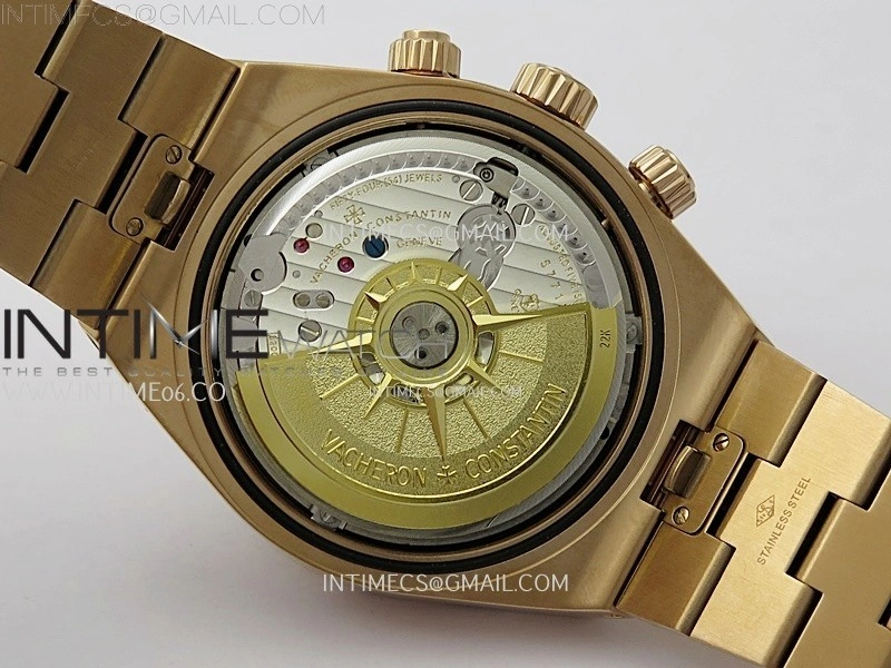 Overseas 4520V RG 8F Best Edition Green Dial On RG Bracelet A7750 Modified to A5200