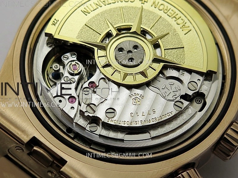 Overseas 4520V RG 8F Best Edition Green Dial On RG Bracelet A7750 Modified to A5200