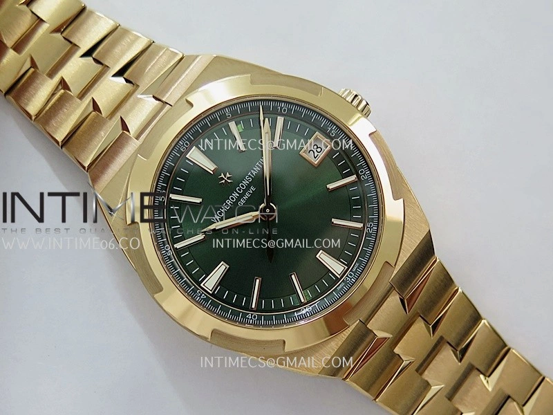 Overseas 4520V RG V2 ZF 1:1 Best Edition Green Dial On RG Bracelet Super Clone A5100