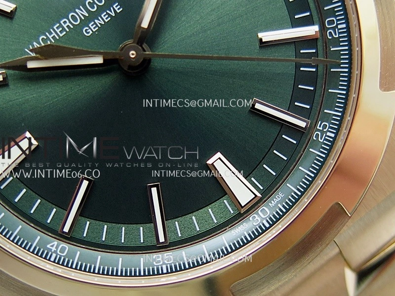 Overseas 4520V RG V2 ZF 1:1 Best Edition Green Dial On RG Bracelet Super Clone A5100
