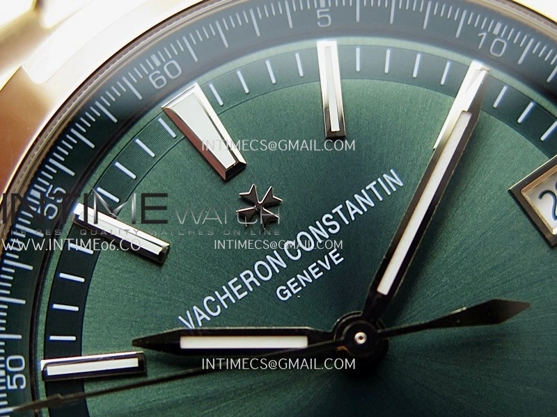 Overseas 4520V RG V2 ZF 1:1 Best Edition Green Dial On RG Bracelet Super Clone A5100