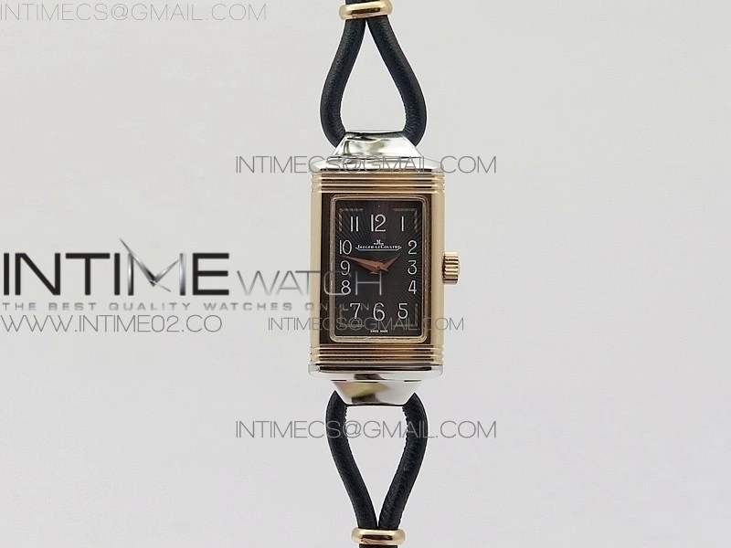 Reverso Ultra Thin Duoface RG SWF Gray Dial on Line Black Leather Strap Ronda Quartz
