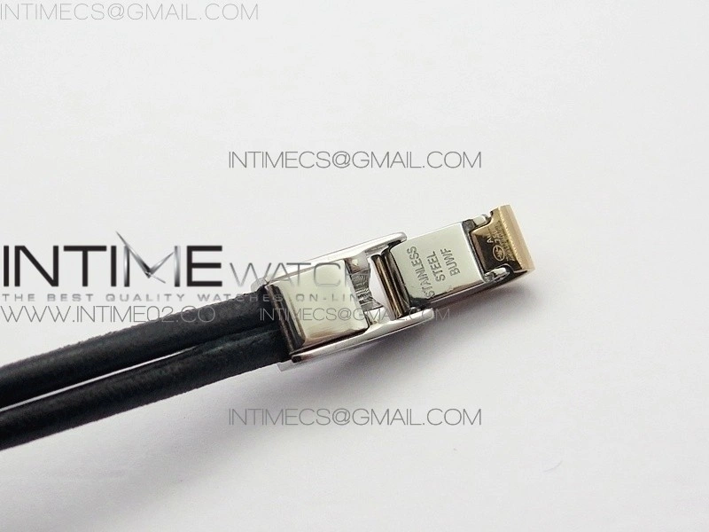 Reverso Ultra Thin Duoface RG SWF Gray Dial on Line Black Leather Strap Ronda Quartz