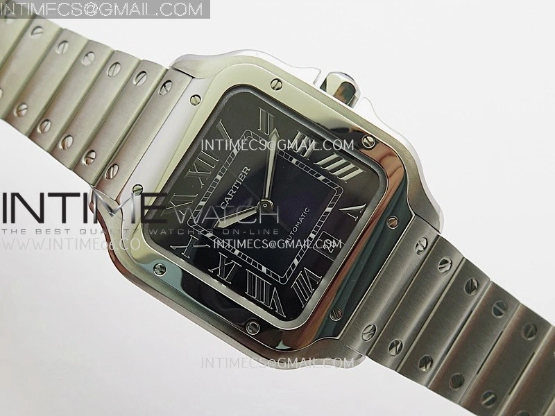Santos de Cartier 40mm SS GF 1:1 Best Edition Blue Dial On SS SmartLinks Bracelet MIYOTA 9015