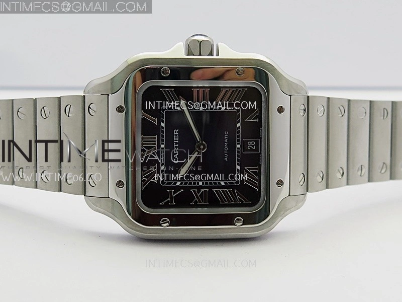 Santos de Cartier 40mm SS GF 1:1 Best Edition Blue Dial On SS SmartLinks Bracelet MIYOTA 9015