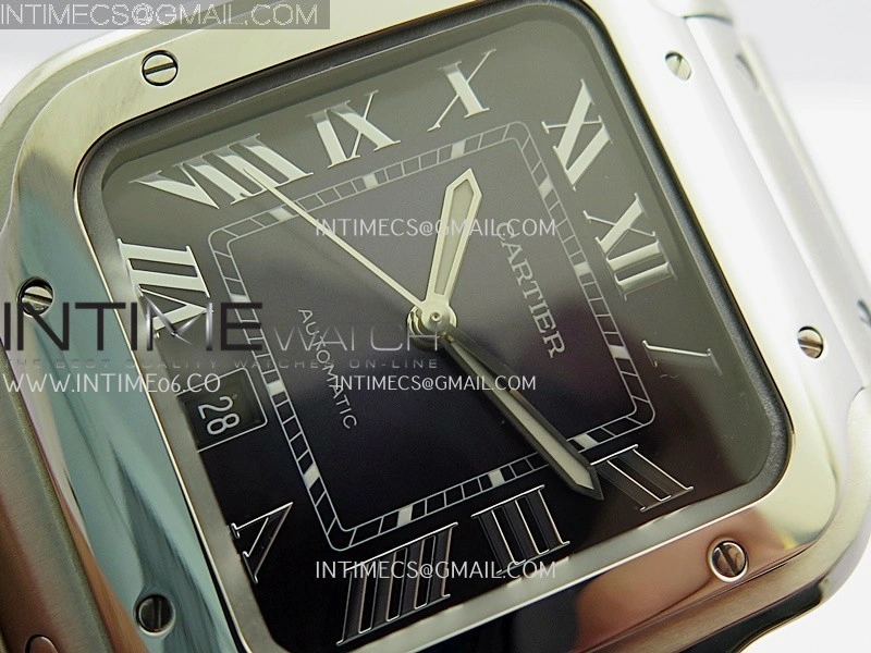 Santos de Cartier 40mm SS GF 1:1 Best Edition Blue Dial On SS SmartLinks Bracelet MIYOTA 9015