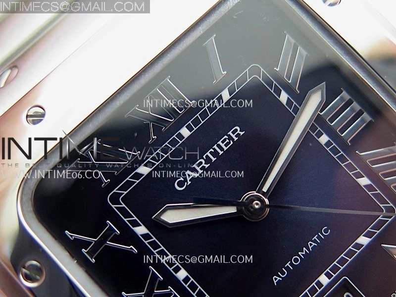 Santos de Cartier 40mm SS GF 1:1 Best Edition Blue Dial On SS SmartLinks Bracelet MIYOTA 9015