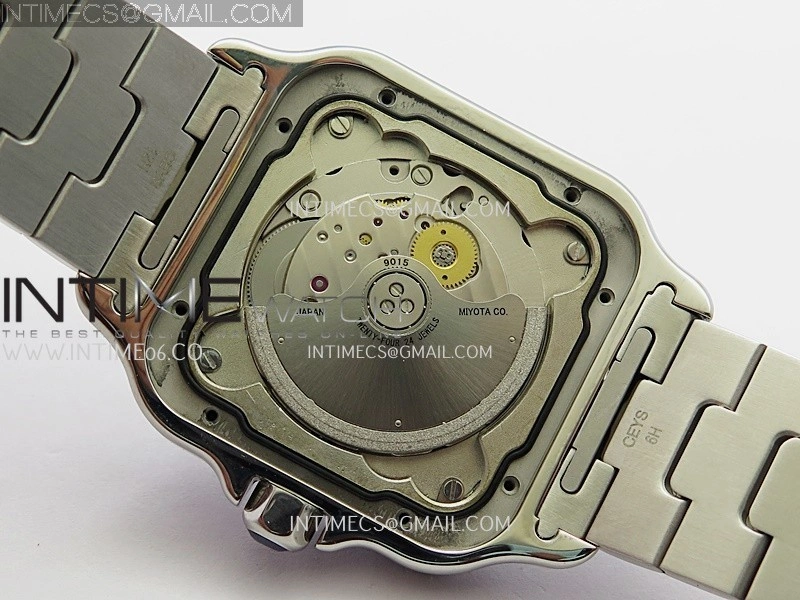 Santos de Cartier 40mm SS GF 1:1 Best Edition Blue Dial On SS SmartLinks Bracelet MIYOTA 9015