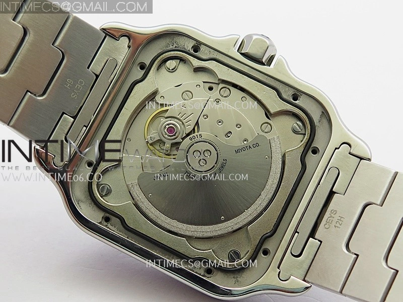 Santos de Cartier 40mm SS GF 1:1 Best Edition Blue Dial On SS SmartLinks Bracelet MIYOTA 9015