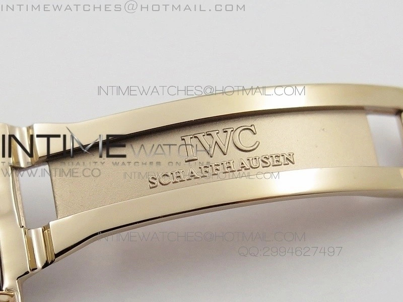 Portuguese IWC371415 ZF 1:1 Best Edition RG Black dial on Brown Leather Strap A7750