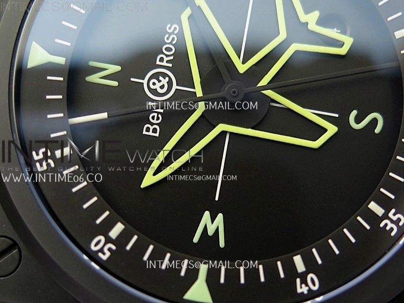 Instruments BR03A-CPS-CE Ceramic M+F 1:1 Best Edition Black Dial On Rubber Strap A2892