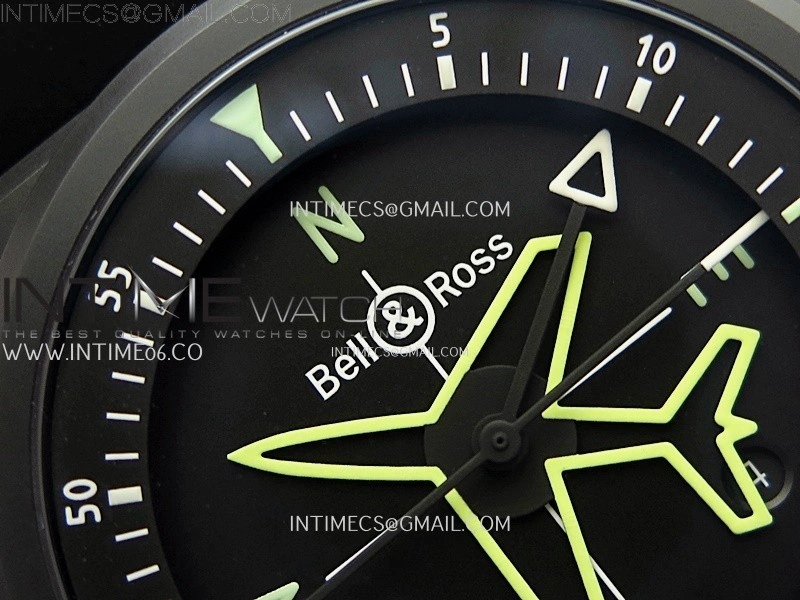 Instruments BR03A-CPS-CE Ceramic M+F 1:1 Best Edition Black Dial On Rubber Strap A2892