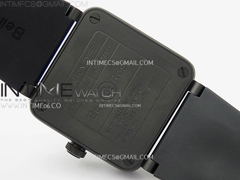 Instruments BR03A-CPS-CE Ceramic M+F 1:1 Best Edition Black Dial On Rubber Strap A2892