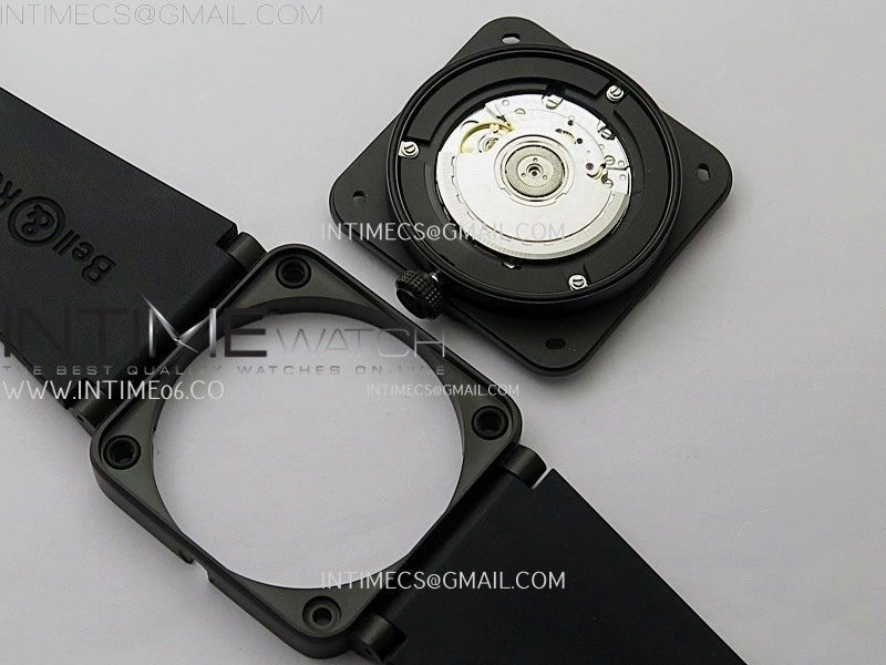 Instruments BR03A-CPS-CE Ceramic M+F 1:1 Best Edition Black Dial On Rubber Strap A2892