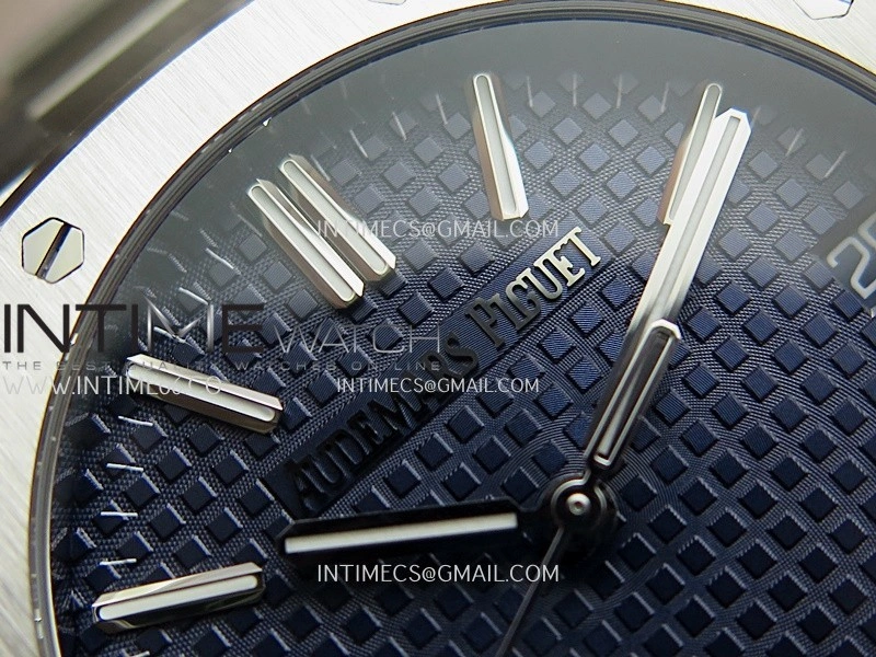 Royal Oak 41mm 15510 Free Sprung SS APSF 1:1 Best Edition Blue Textured Dial On SS Bracelet Super Clone A4302