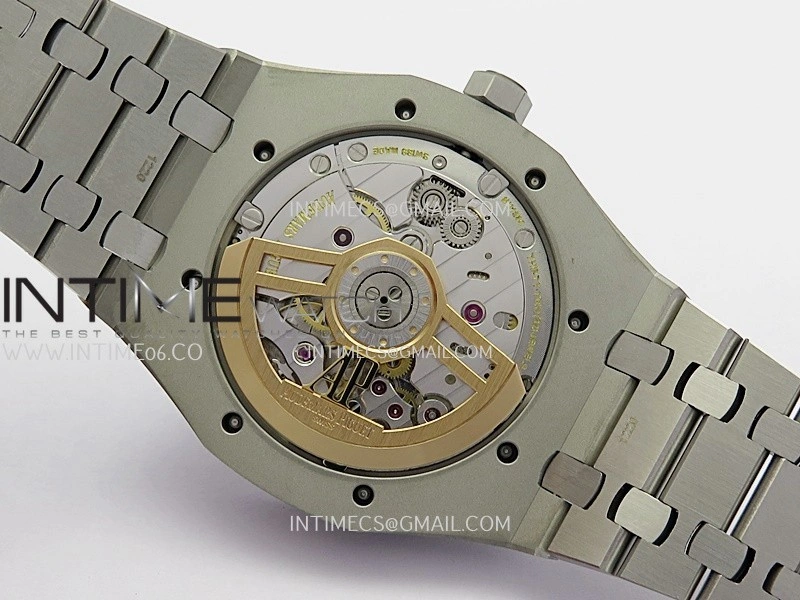 Royal Oak 41mm 15510 Free Sprung SS APSF 1:1 Best Edition Blue Textured Dial On SS Bracelet Super Clone A4302