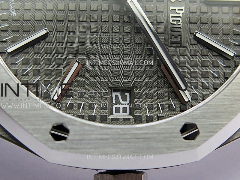 Royal Oak 41mm 15510 Free Sprung SS APSF 1:1 Best Edition Gray Textured Dial On SS Bracelet Super Clone A4302