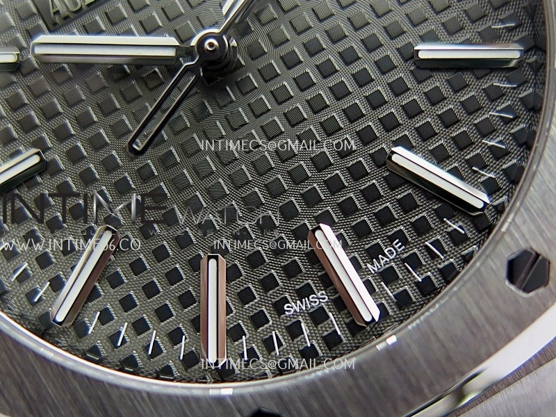 Royal Oak 41mm 15510 Free Sprung SS APSF 1:1 Best Edition Gray Textured Dial On SS Bracelet Super Clone A4302