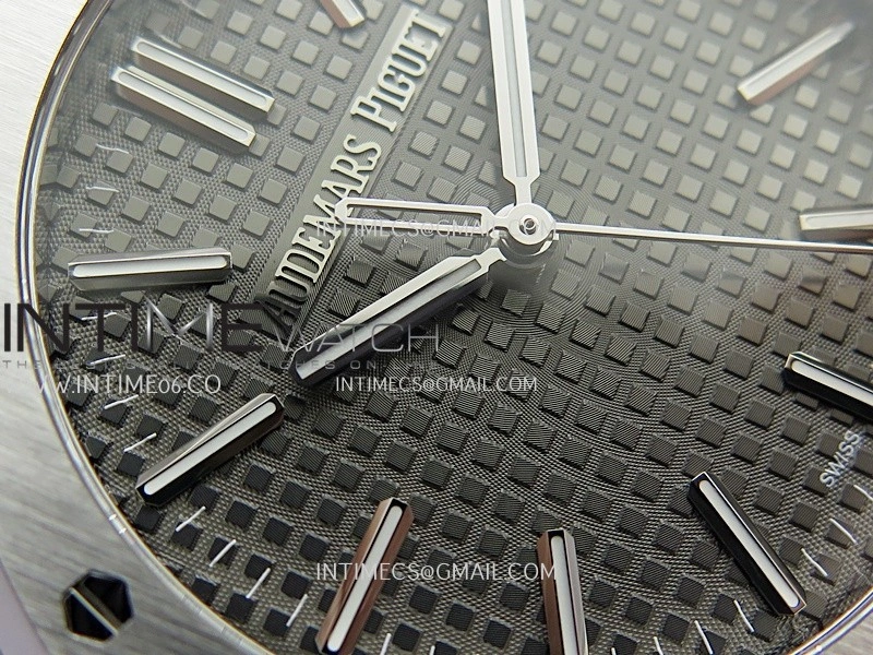 Royal Oak 41mm 15510 Free Sprung SS APSF 1:1 Best Edition Gray Textured Dial On SS Bracelet Super Clone A4302