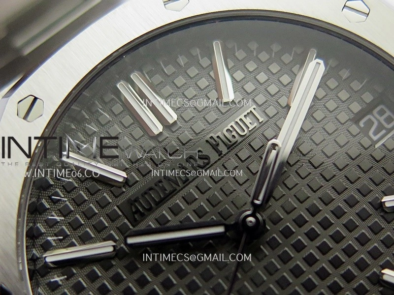 Royal Oak 41mm 15510 Free Sprung SS APSF 1:1 Best Edition Gray Textured Dial On SS Bracelet Super Clone A4302