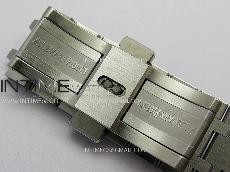 Royal Oak 41mm 15510 Free Sprung SS APSF 1:1 Best Edition Gray Textured Dial On SS Bracelet Super Clone A4302