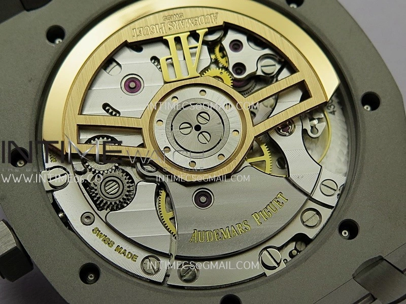 Royal Oak 41mm 15510 Free Sprung SS APSF 1:1 Best Edition Gray Textured Dial On SS Bracelet Super Clone A4302