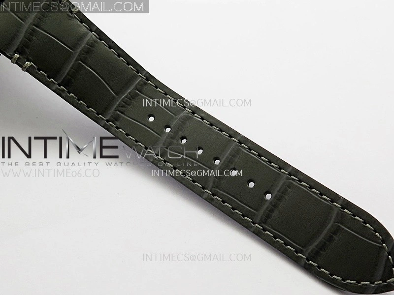 Santos Skeleton PVD RICH Factory 1:1 Best Edition Skeleton black Dial On Black Leather Strap 9612MC Super Clone